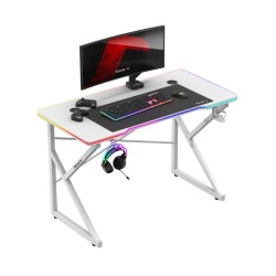 Biurko gamingowe Hero 1.7 RGB White 120 cm