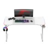 Biurko gamingowe Huzaro Hero 3.3 RGB White 140 cm