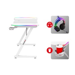 Biurko gamingowe Huzaro Hero 3.3 RGB White 140 cm