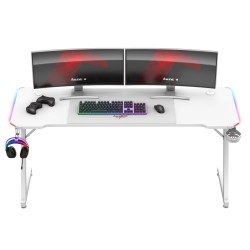 Biurko gamingowe Huzaro Hero 4.8 RGB White 160 cm