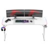 Biurko gamingowe Huzaro Hero 4.8 RGB White 160 cm