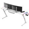 Biurko gamingowe Huzaro Hero 4.8 RGB White 160 cm