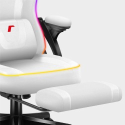 Fotel gamingowy Huzaro Force 4.6 RGB Smart White Mesh