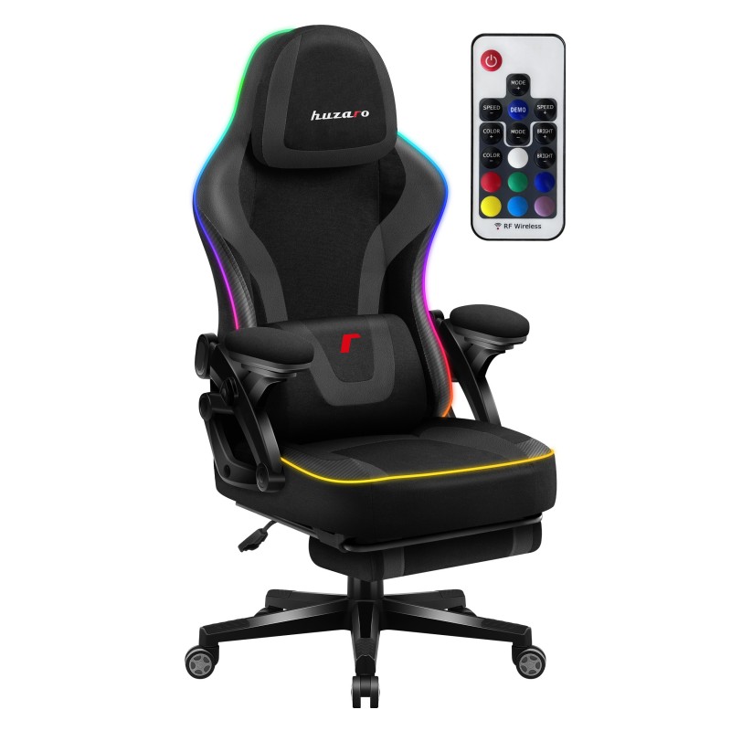 Fotel gamingowy Huzaro Force 4.6 RGB Smart Black Mesh