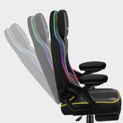Fotel gamingowy Huzaro Force 4.6 RGB Smart Black Mesh