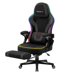 Fotel gamingowy Huzaro Force 4.6 RGB Smart Black Mesh