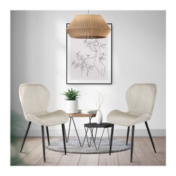 Krzesło welurowe Mark Adler Prince 2.0 beżowe