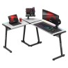 Biurko narożne gamingowe HUZARO HERO 6.0 White RGB Smart 147 cm