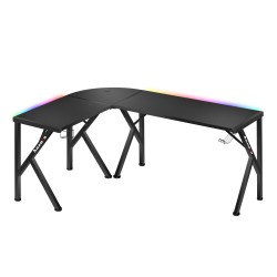 Biurko narożne gamingowe Huzaro Hero 6.3 RGB Black 154 cm
