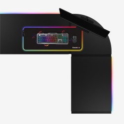 Biurko narożne gamingowe Huzaro Hero 6.3 RGB Black 154 cm