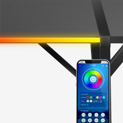 Biurko narożne gamingowe Huzaro Hero 6.3 RGB Black 154 cm