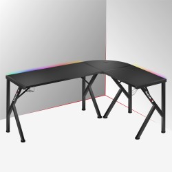 Biurko narożne gamingowe Huzaro Hero 6.3 RGB Black 154 cm
