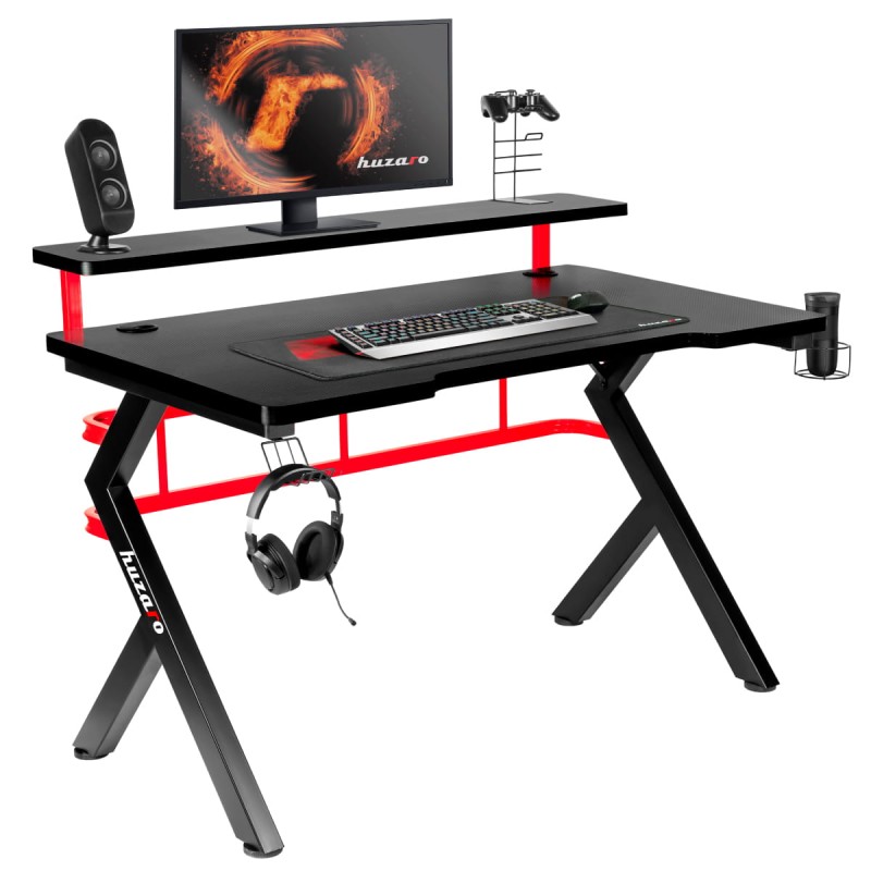 Biurko Gamingowe Huzaro Hero 5.0 Red 120 cm Biurko Gamingowe Huzaro Hero 5.0 Red 120 cm