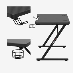 Biurko Gamingowe Huzaro Hero 2.5 Black 120 cm