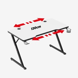 Biurko Gamingowe Huzaro Hero 2.5 White 120 cm