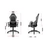 Fotel Gamingowy dla dziecka HUZARO RANGER 6.0 Grey Mesh