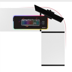 Biurko Gamingowe Huzaro Hero 6.3 White 154 cm