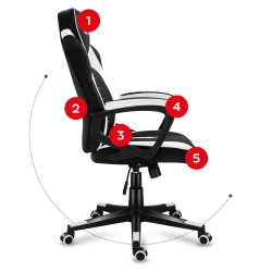 Fotel Gamingowy Huzaro Force 2.5 White Mesh