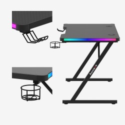 Biurko Gamingowe Huzaro Hero 2.5 RGB LED 120 cm