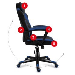 Fotel Gamingowy HUZARO FORCE 2.5 Blue Mesh