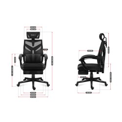 Fotel Gamingowy HUZARO COMBAT 5.0 Black