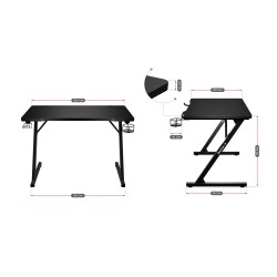 Biurko Gamingowe Huzaro Hero 1.8 Black 100 cm