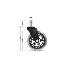 Kółka do fotela Casters 2.0 Black