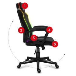 Fotel Gamingowy Huzaro Force 2.5 RGB Carbon Mesh