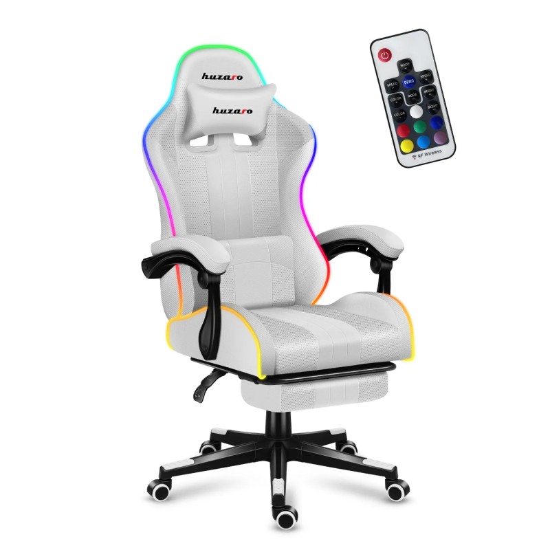 Fotel Gamingowy HUZARO Force 4.7 White RGB