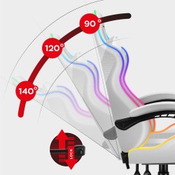 Fotel Gamingowy HUZARO Force 4.7 White RGB