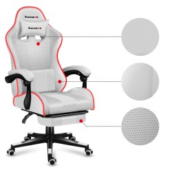 Fotel Gamingowy HUZARO Force 4.7 White RGB