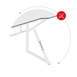 Biurko Gamingowe Huzaro Hero 1.6 White 120 cm