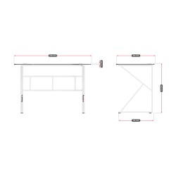 Biurko Gamingowe Huzaro Hero 1.6 White 120 cm