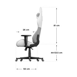 Fotel Gamingowy HUZARO FORCE 6.2  White Mesh