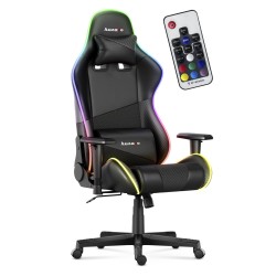 Fotel Gamingowy HUZARO FORCE 6.2  Black RGB LED