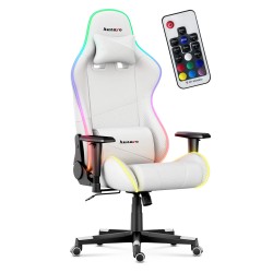 Fotel Gamingowy HUZARO FORCE 6.2  White RGB LED