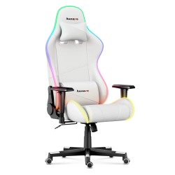 Fotel Gamingowy HUZARO FORCE 6.2  White RGB LED