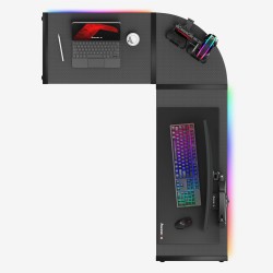 Biurko Gamingowe HUZARO HERO 6.0 Black RGB Smart 147 cm