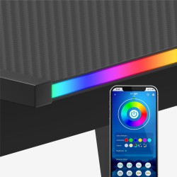 Biurko Gamingowe HUZARO HERO 6.0 Black RGB Smart 147 cm