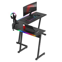 Biurko Gamingowe HUZARO HERO 6.0 Black RGB Smart 147 cm