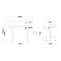 Biurko elektryczne Mark Adler Leader 7.0 White 120 cm