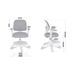 Fotel obrotowy Mark Adler JUNIOR 5.0 Grey