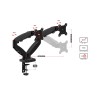 Uchwyt obrotowy  Huzaro Motion 2.2  na dwa monitory
