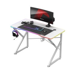 Biurko Gamingowe Huzaro Hero 1.7 RGB White 120 cm