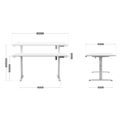 Biurko elektryczne Mark Adler Leader 7.6 White 160 cm