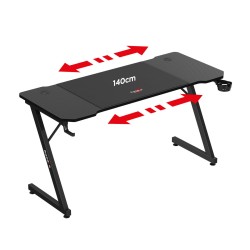 Biurko gamingowe Huzaro Hero 3.3 Black 140 cm