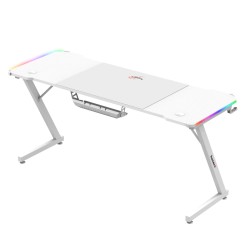 Biurko gamingowe Huzaro Hero 4.8 White RGB 160 cm