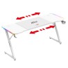 Biurko gamingowe Huzaro Hero 4.8 White RGB 160 cm