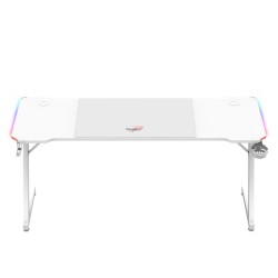 Biurko gamingowe Huzaro Hero 4.8 White RGB 160 cm