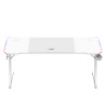 Biurko gamingowe Huzaro Hero 4.8 White RGB 160 cm